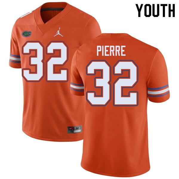 NCAA Florida Gators Jesiah Pierre Youth #32 Jordan Brand Orange Stitched Authentic College Football Jersey EAT1564CT